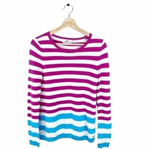 Vineyard Vines Long Sleeve Striped Multi Color Cotton Sweater XS